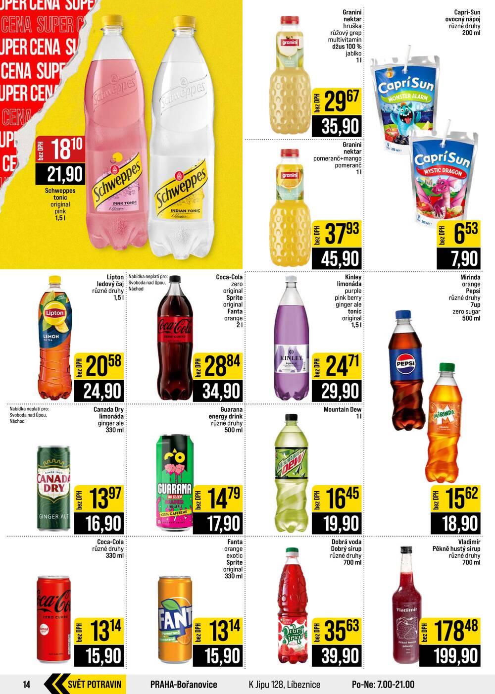 JIP Cash & Carry České Budějovice, Most, Náchod, Polička, Sušice a Svoboda nad Úpou od 7.10. do 13.10.2026