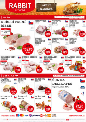 leták RABBIT řeznictví