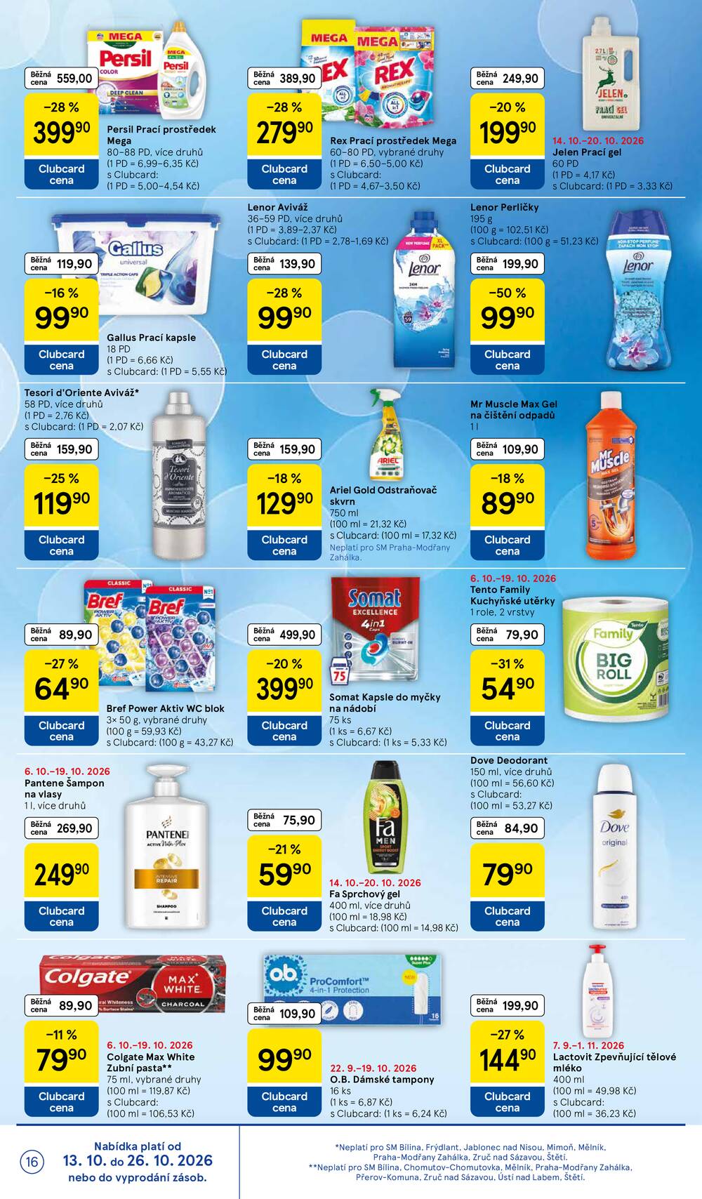 Leták Tesco - Tesco supermarkety od 14.10. do 20.10.2026 - strana 16 Leták Tesco - Tesco supermarkety od 14.10. do 20.10.2026 - strana 16