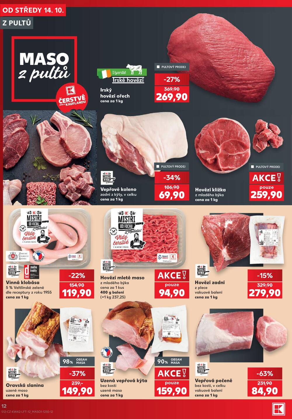 Leták Kaufland - Kaufland 14.10. - 20.10. - Kaufland - Jičín - strana 12