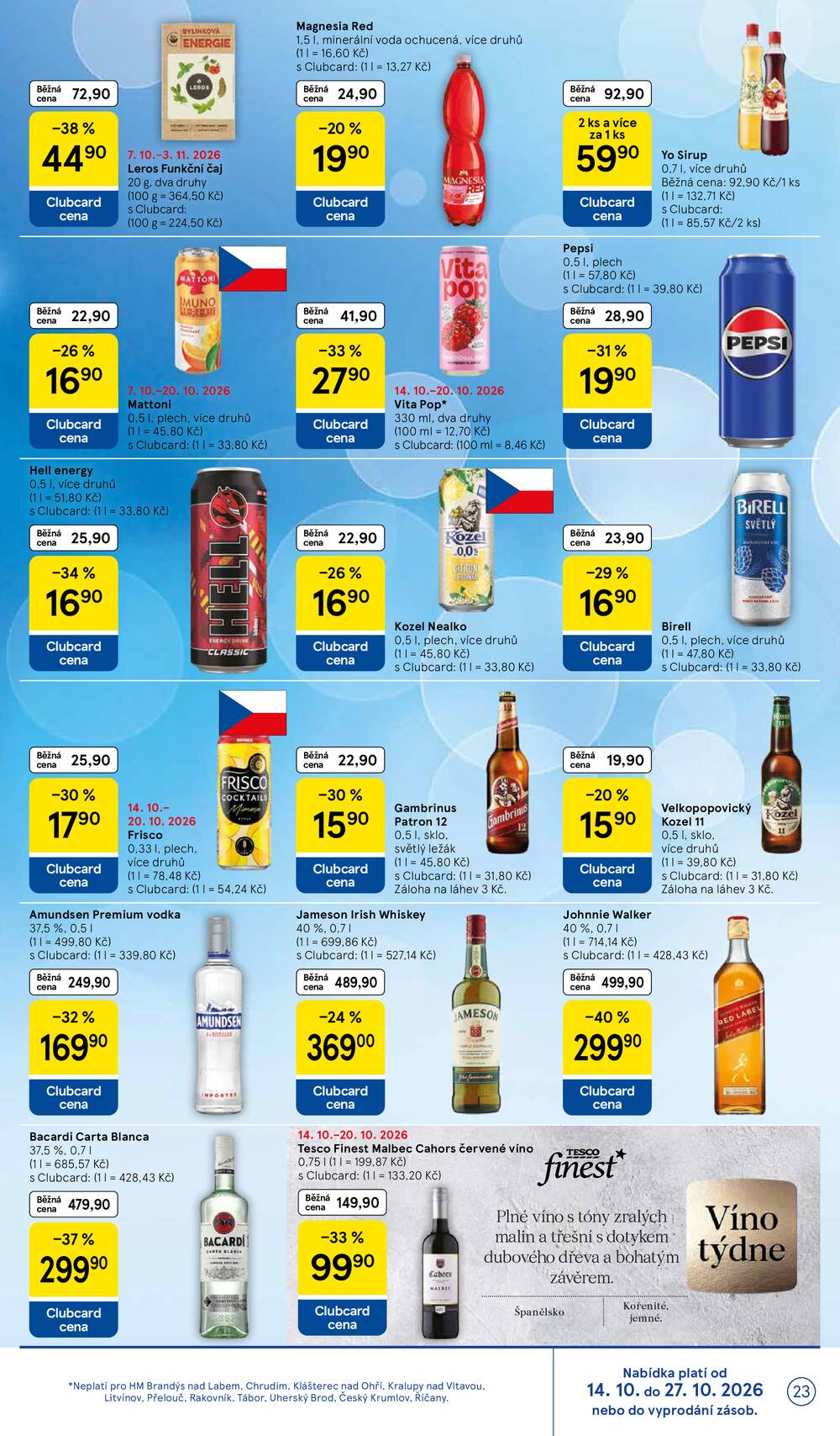Tesco hypermarkety od 14.10. do 20.10.2026