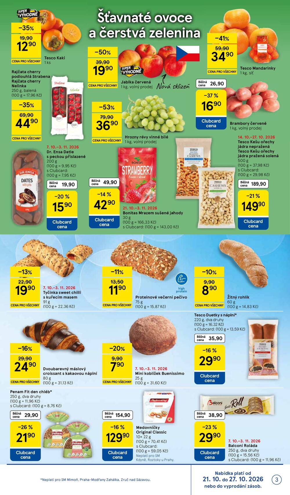 Tesco supermarkety od 21.10. do 27.10.2026