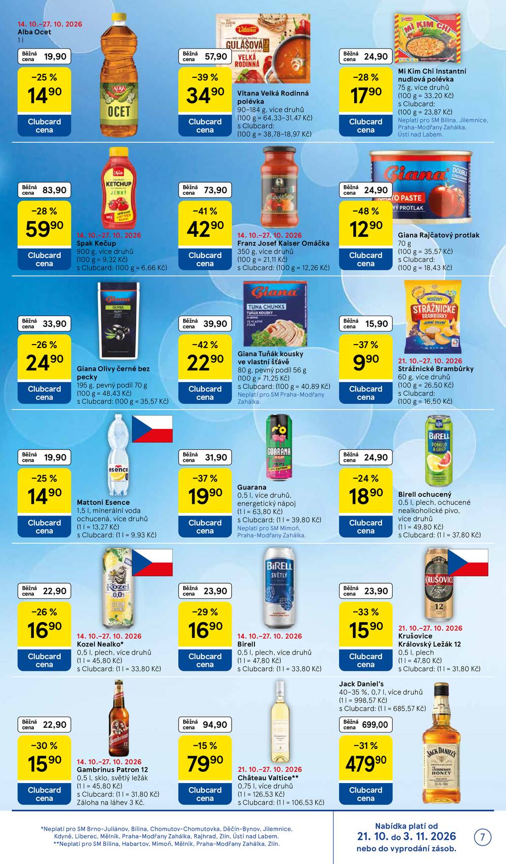 Tesco supermarkety od 21.10. do 27.10.2026