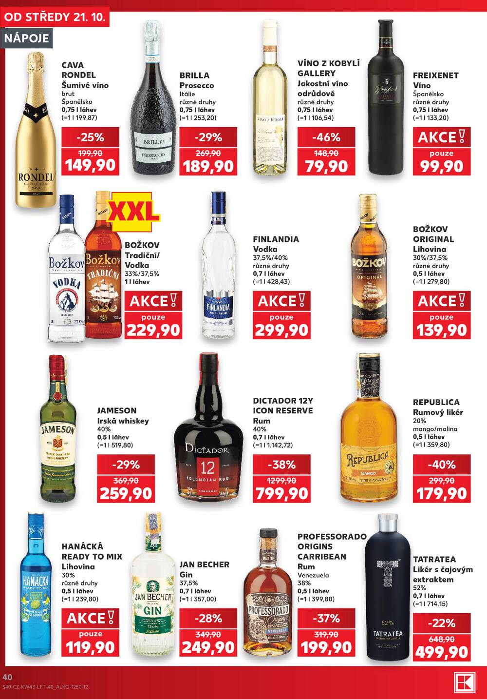 Leták Kaufland - Kaufland 21.10. - 27.10. - Kaufland - Strakonice - strana 40