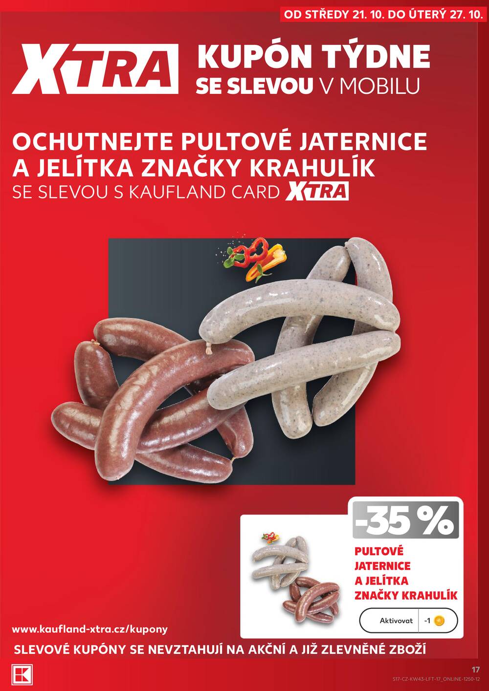 Leták Kaufland - Kaufland 21.10. - 27.10. - Kaufland - Praha 8 (Malý Klín) - strana 17
