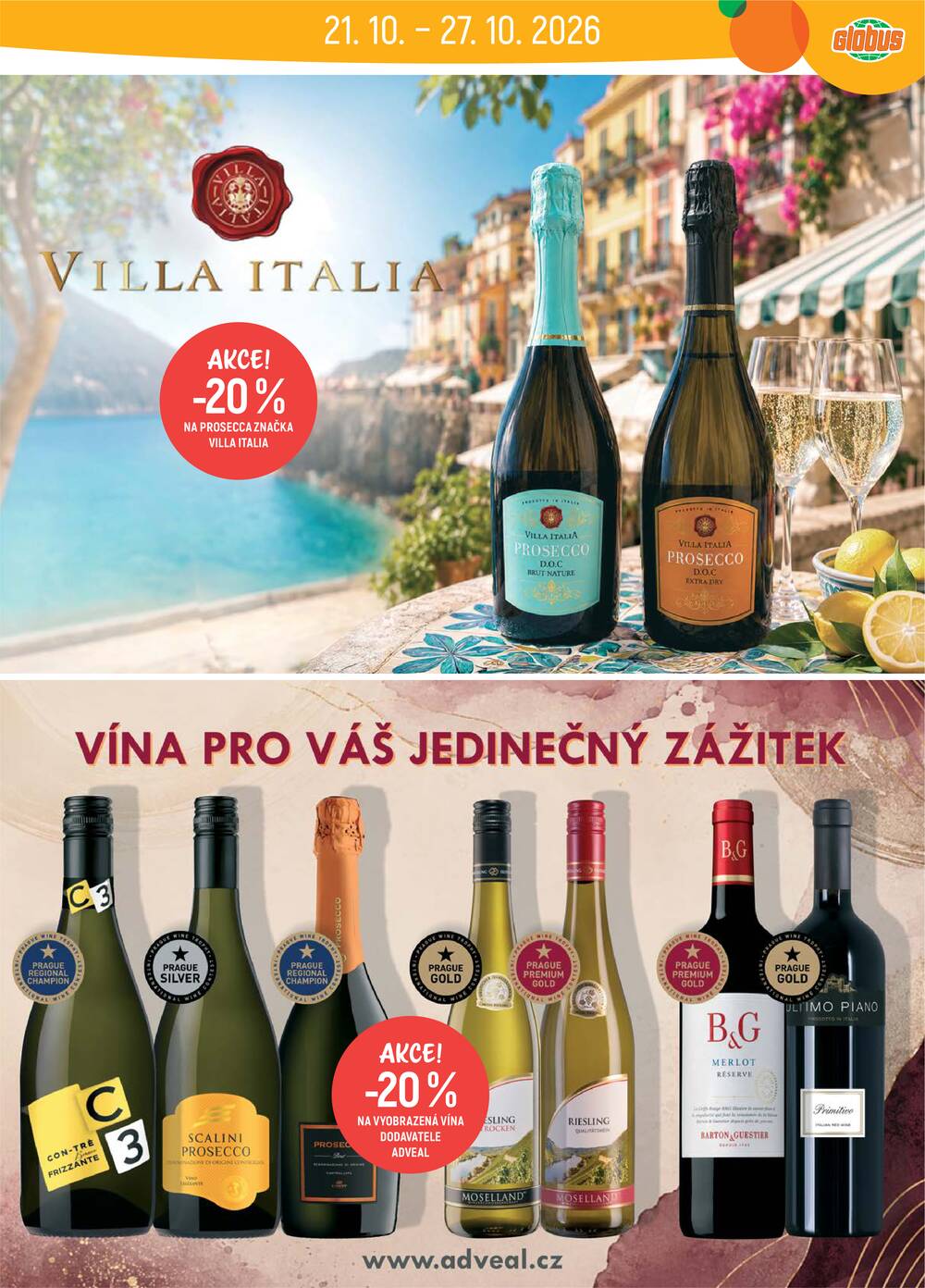 Akční leták Globus 21.10. - 27.10.2026 - Globus Opava