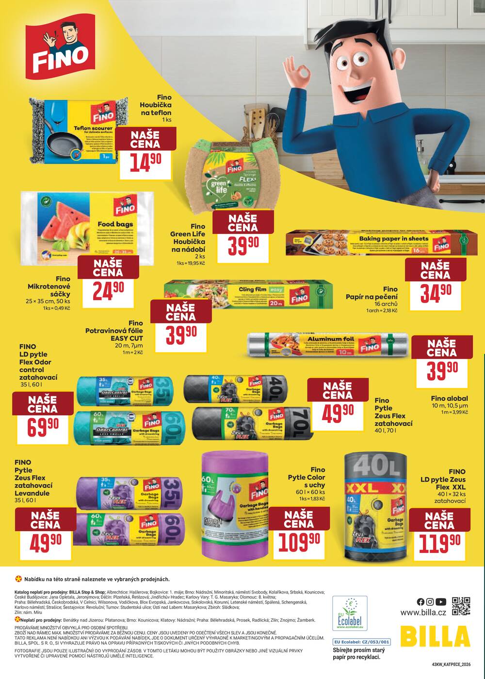 BILLA katalog Úklid od 21.10. do 10.11.2026