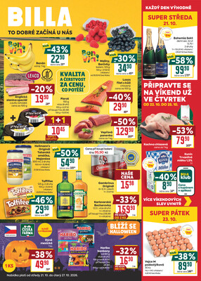 BILLA malý leták od 21.10. do 27.10.2026