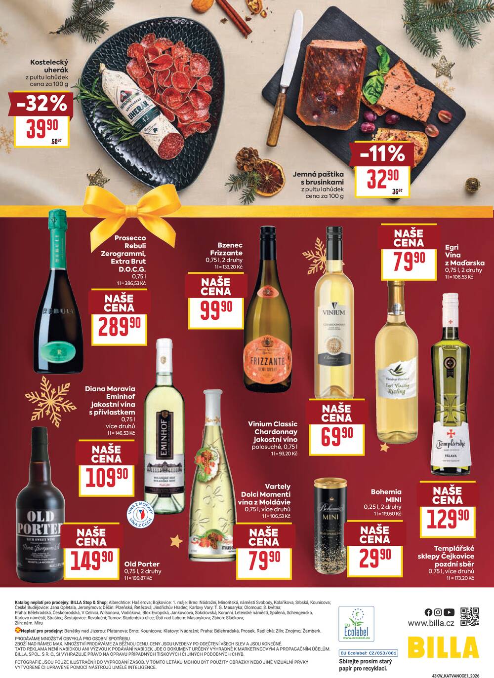 Billa katalog Vánoce od 21.10. do 10.11.2026