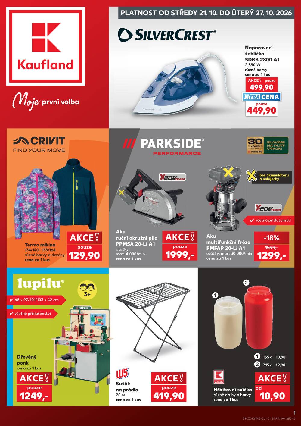 Leták Kaufland - Kaufland - Spotřební zboží - 21.10.-27.10.2026 - strana 1 Leták Kaufland - Kaufland - Spotřební zboží - 21.10.-27.10.2026 - strana 1