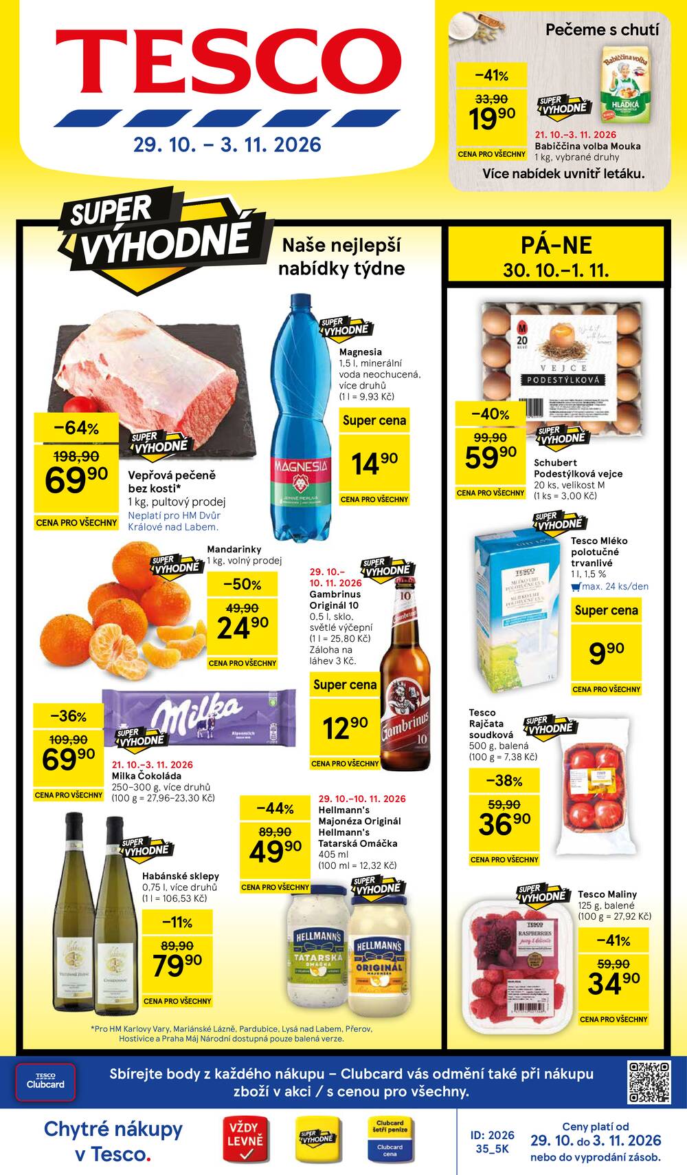 Tesco hypermarkety od 29.10. do 3.11.2026
