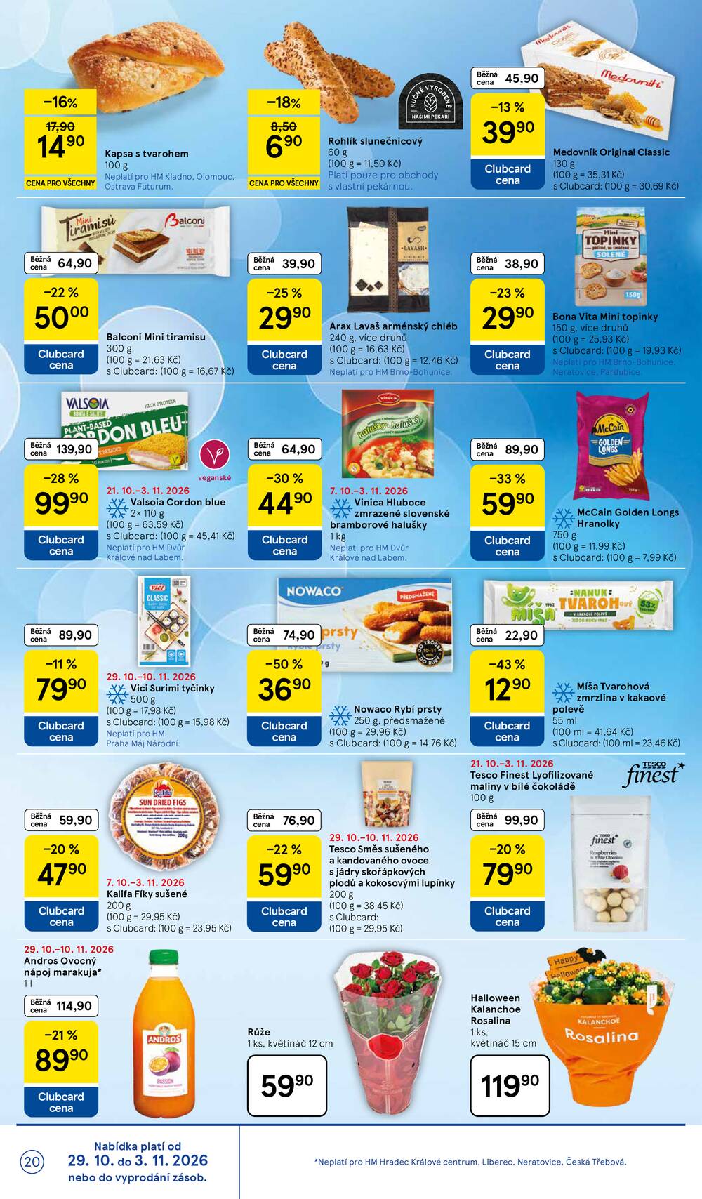 Tesco hypermarkety od 29.10. do 3.11.2026