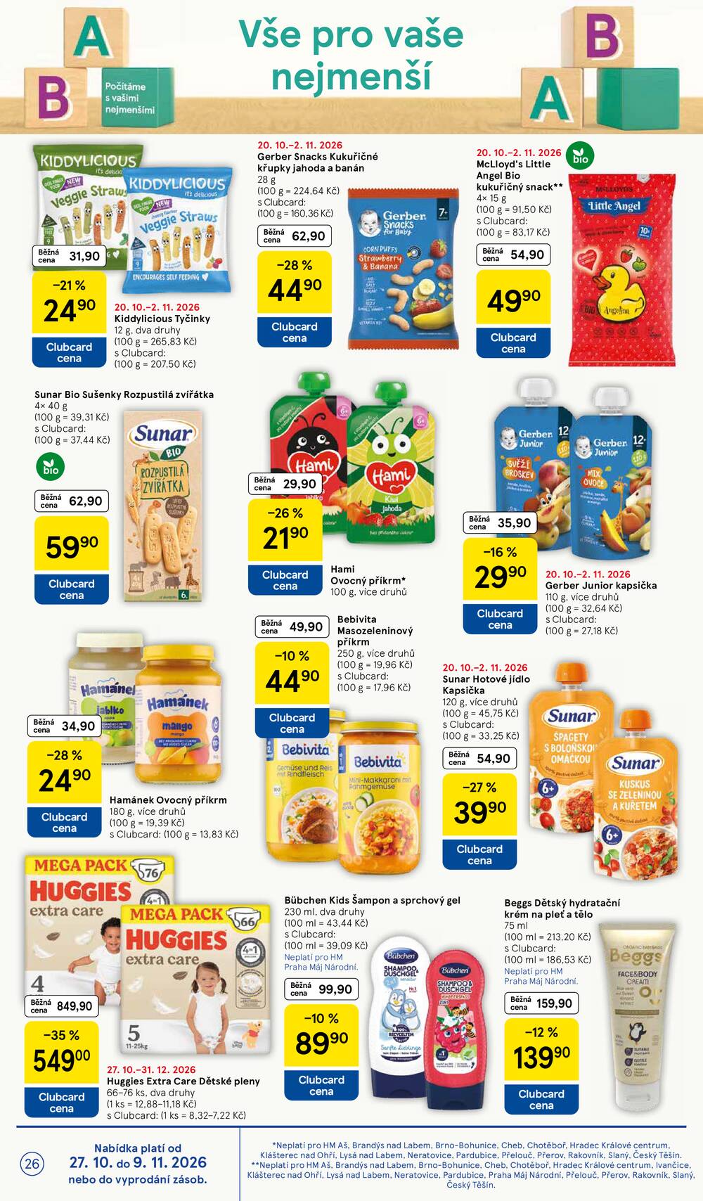 Tesco hypermarkety od 29.10. do 3.11.2026