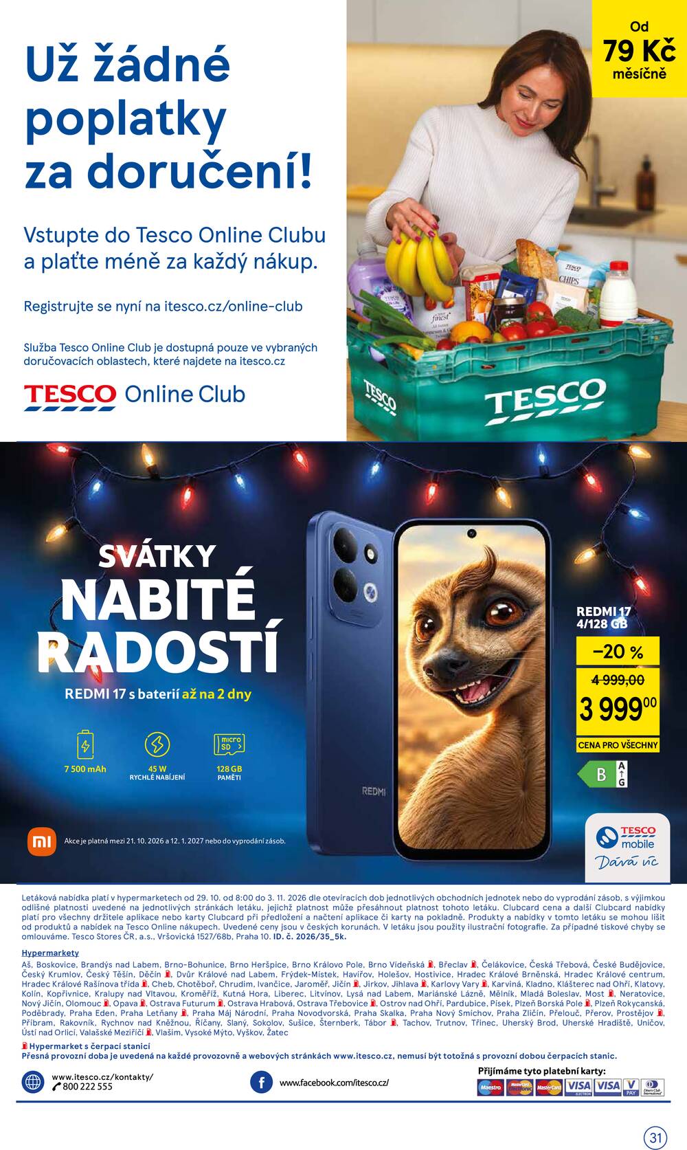 Tesco hypermarkety od 29.10. do 3.11.2026