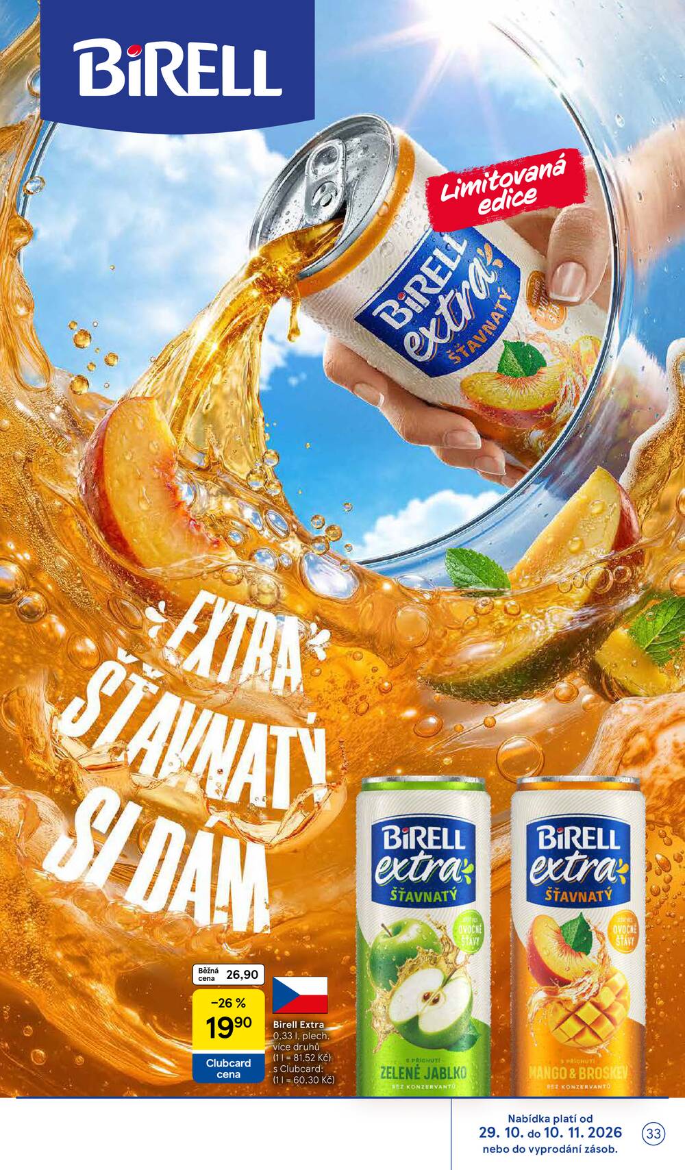 Tesco hypermarkety od 29.10. do 3.11.2026