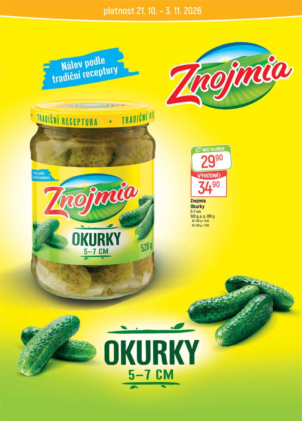 Akční leták Globus 27.10. - 3.11.2026 - Globus Praha - Zličín
