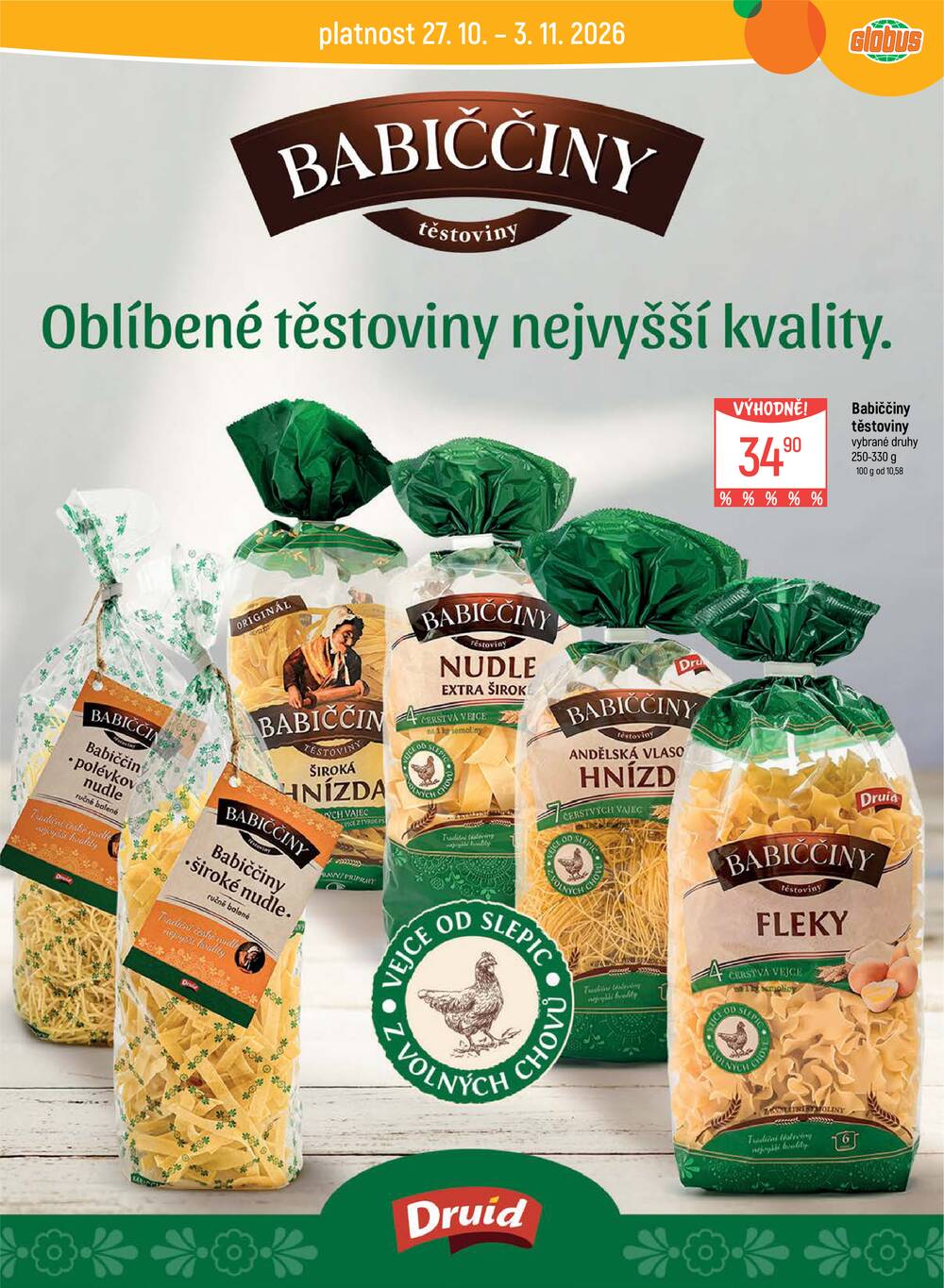 Akční leták Globus 27.10. - 3.11.2026 - Globus Olomouc