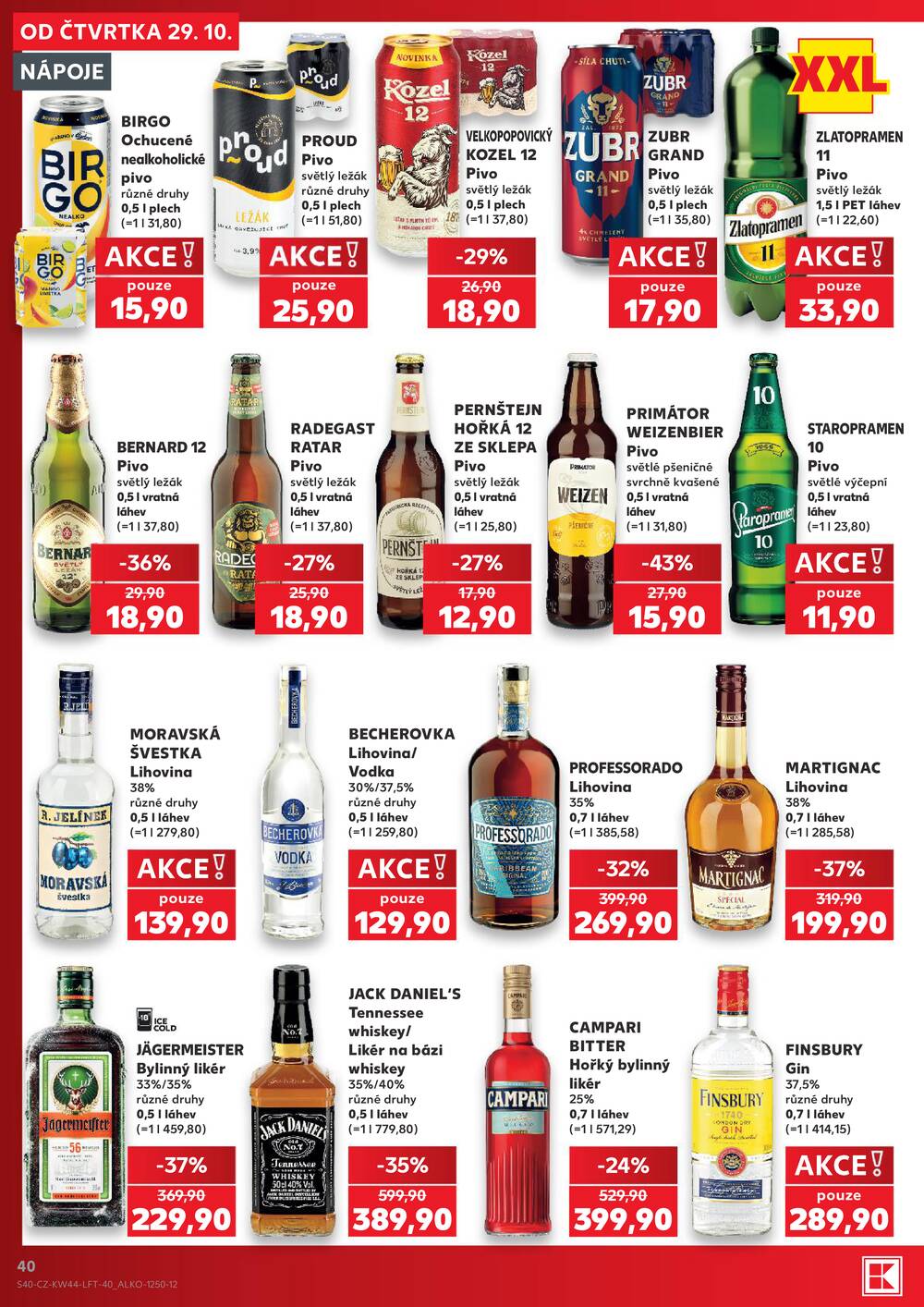 Leták Kaufland - Kaufland 29.10. - 3.11. - Kaufland - Teplice (Čs. Dobrovolců) - strana 40