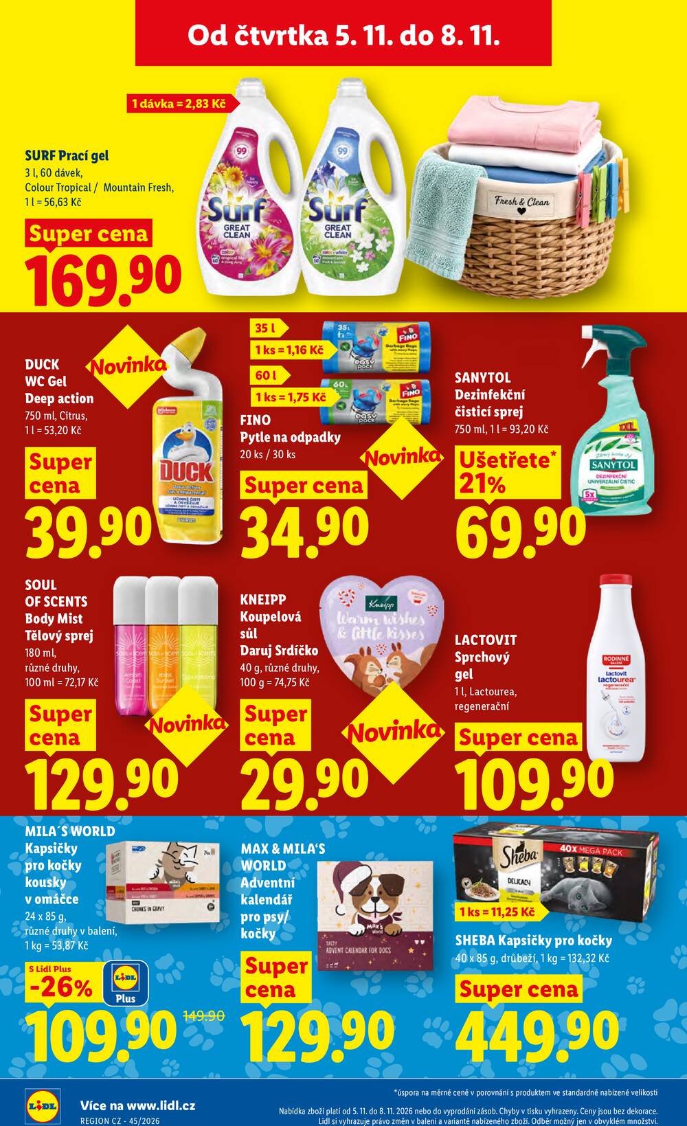 Lidl Čtvrtek od 5.11. do 8.11.2026