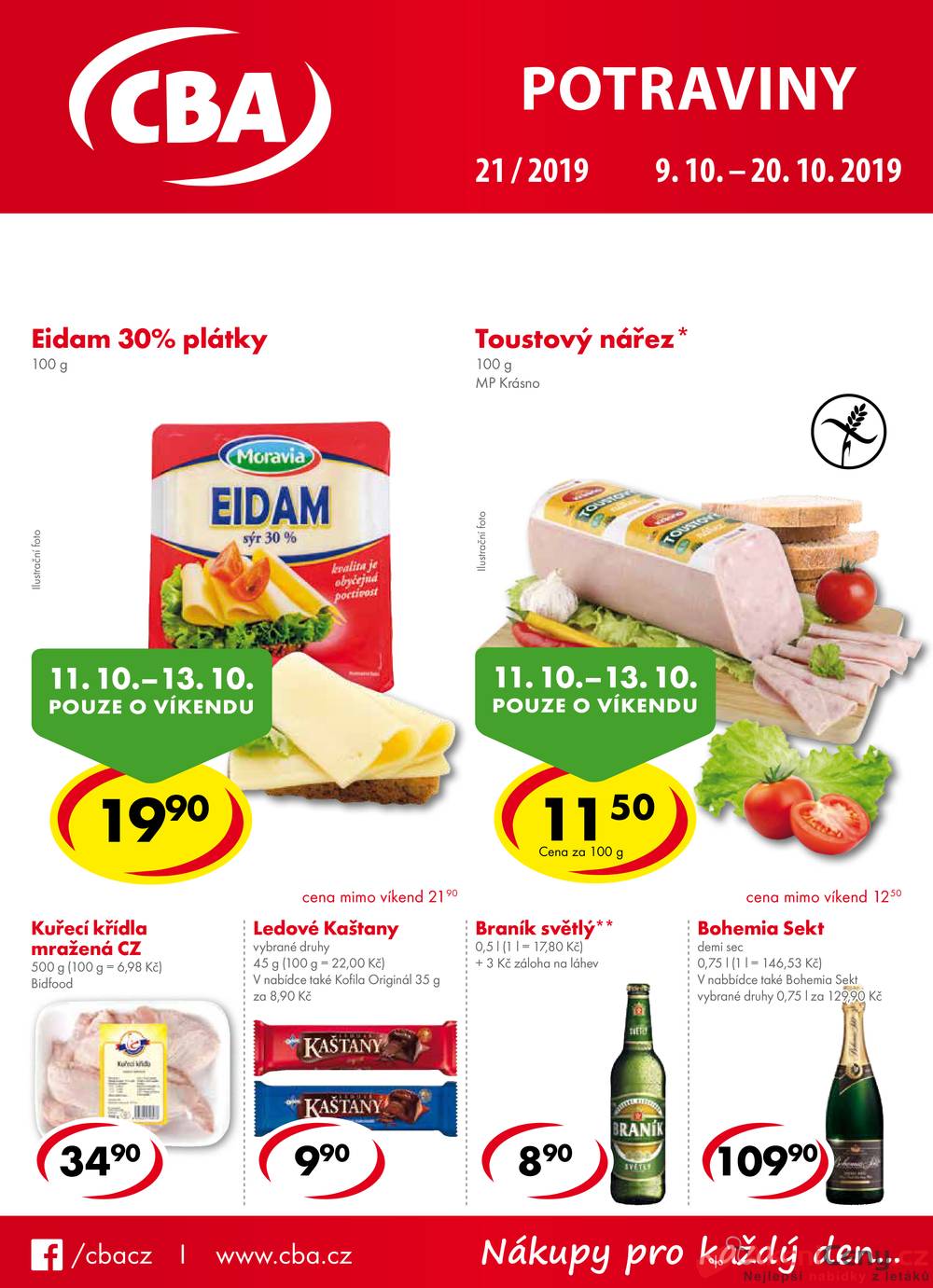 Leták CBA prodejní družstvo - CBA potraviny od 9.10. do 20.10.2019 - strana 1 Leták CBA prodejní družstvo - CBA potraviny od 9.10. do 20.10.2019 - strana 1