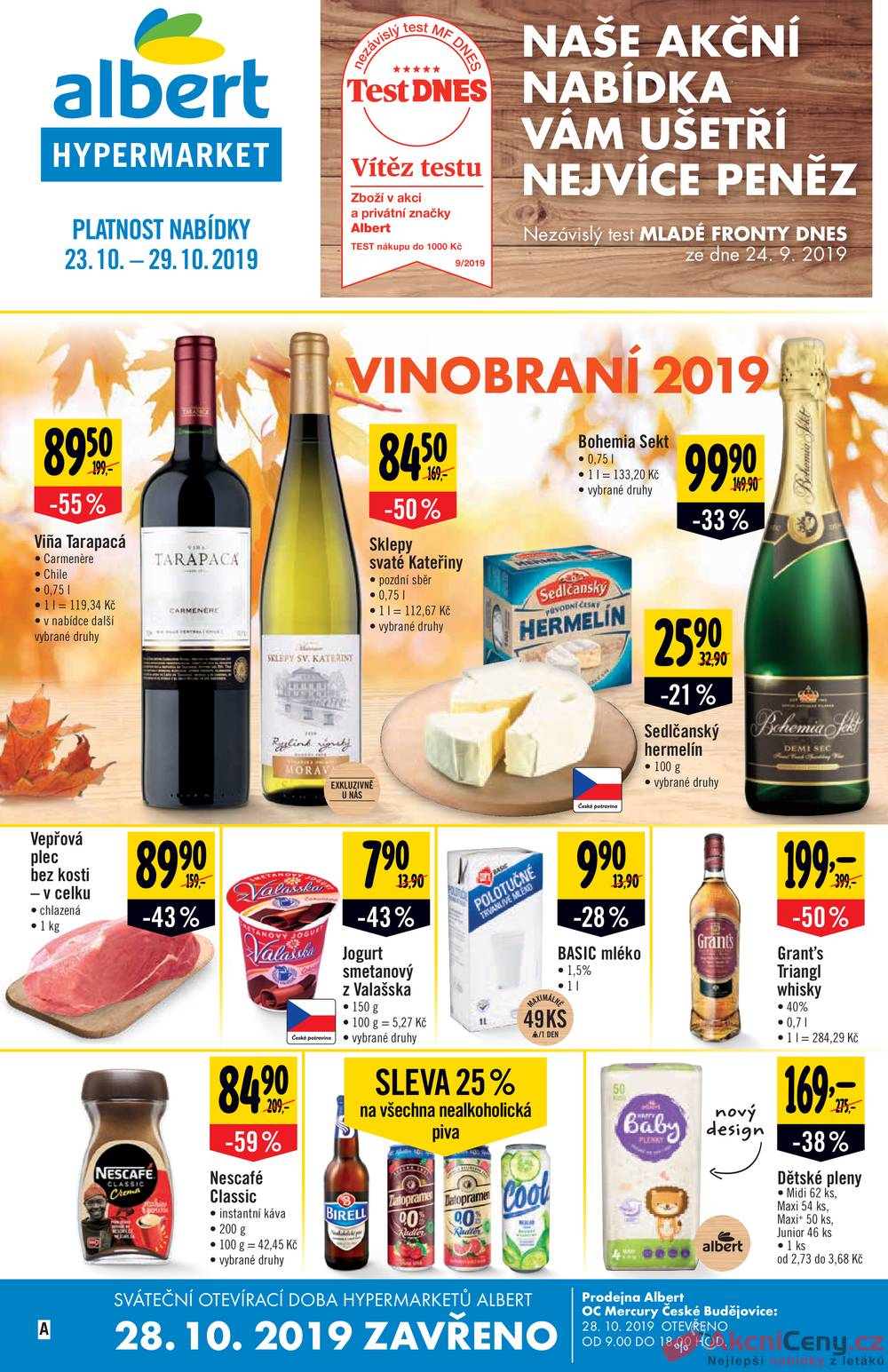 Albert Hypermarket od 23.10. do 29.10.2019