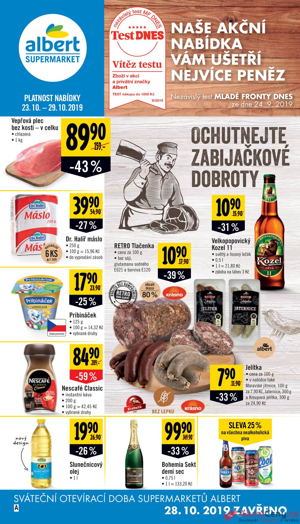 Albert Supermarket od 23.10. do 29.10.2019