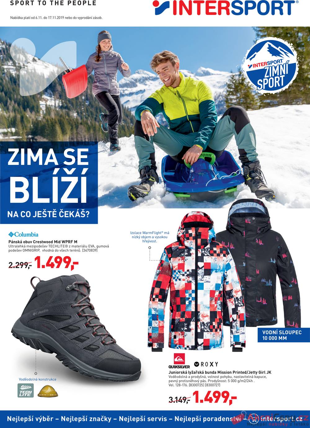 Leták Intersport - Intersport od 6.11. do 17.11.2019 - strana 1 Leták Intersport - Intersport od 6.11. do 17.11.2019 - strana 1