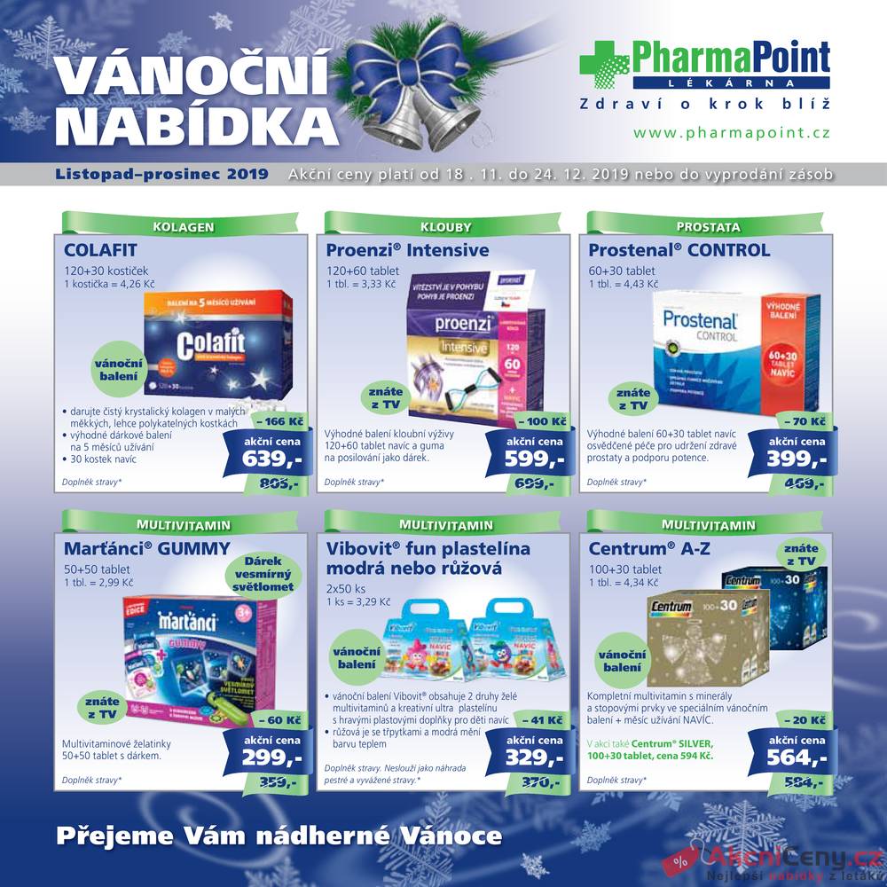 Leták PharmaPoint - Pharma Point od 18.11. do 24.12.2019 - strana 1 Leták PharmaPoint - Pharma Point od 18.11. do 24.12.2019 - strana 1