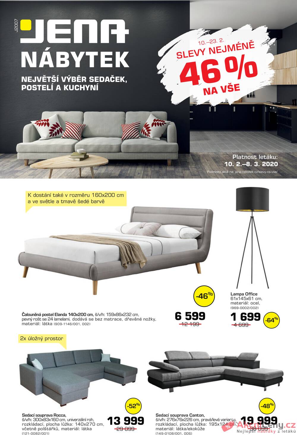 Leták JENA-NÁBYTEK - JENA-nábytek od 10.2. do 8.3.2020 - strana 1 Leták JENA-NÁBYTEK - JENA-nábytek od 10.2. do 8.3.2020 - strana 1