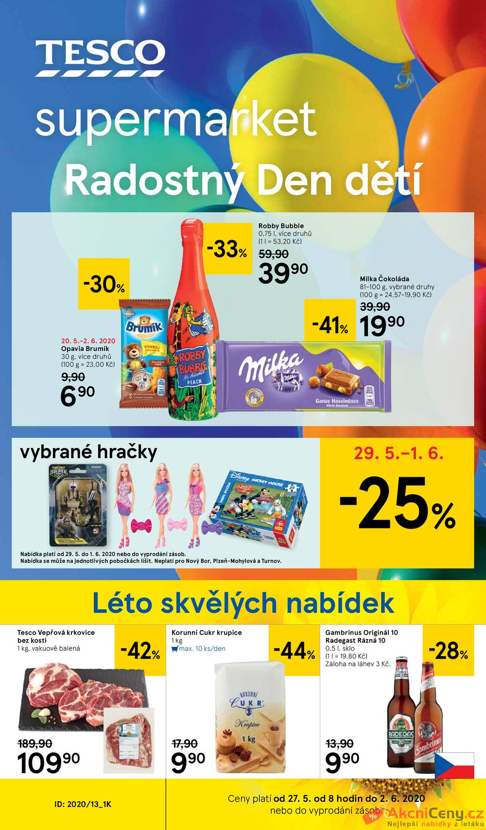 Leták Tesco - Tesco supermarkety od 27.5. do 2.6.2020 - strana 1 Leták Tesco - Tesco supermarkety od 27.5. do 2.6.2020 - strana 1