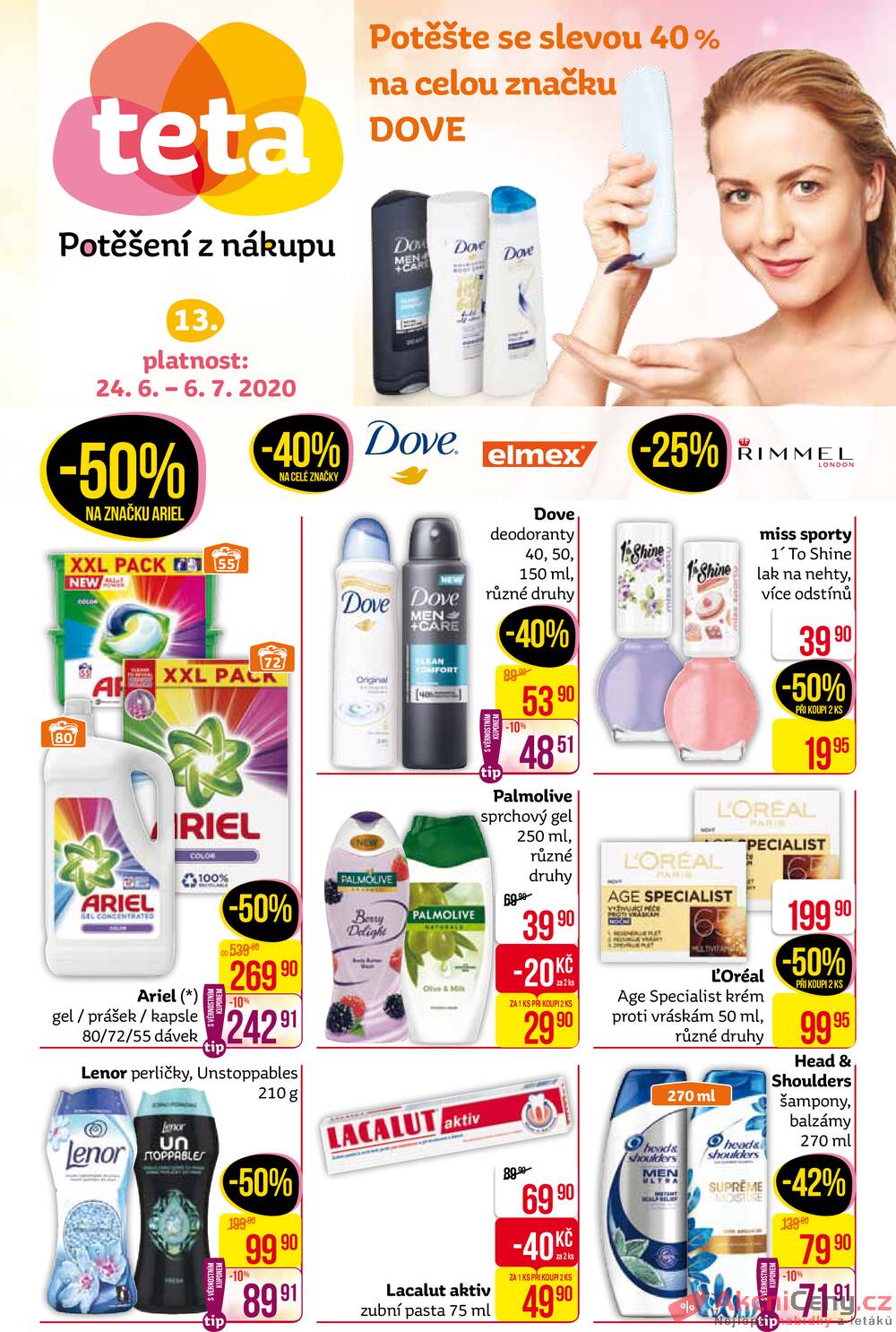 Leták Teta drogerie - Teta drogerie od 24.6. do 6.7.2020 - strana 1 Leták Teta drogerie - Teta drogerie od 24.6. do 6.7.2020 - strana 1