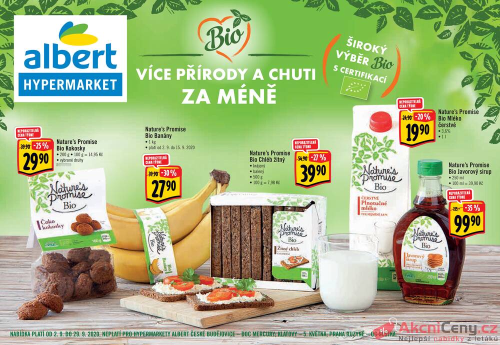Albert Hypermarket katalog BIO od 2.9. do 29.9.2020