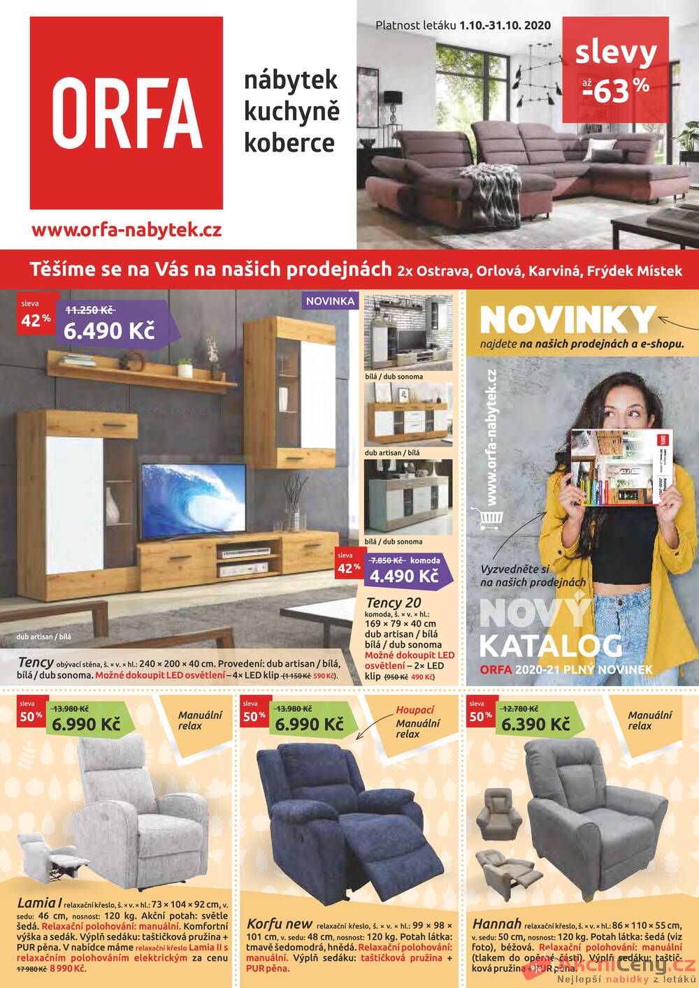 Leták Orfa Nábytek - Orfa Nábytek od 1.10. do 31.10.2020 - strana 1 Leták Orfa Nábytek - Orfa Nábytek od 1.10. do 31.10.2020 - strana 1