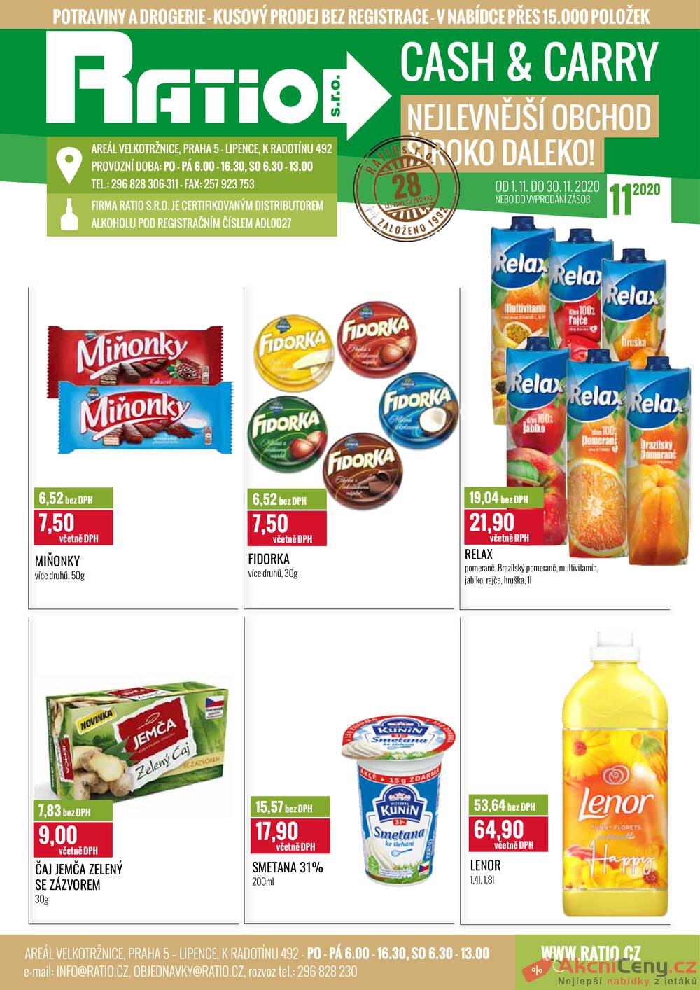 Leták Ratio - Ratio od 1.11. do 30.11.2020 - strana 1 Leták Ratio - Ratio od 1.11. do 30.11.2020 - strana 1