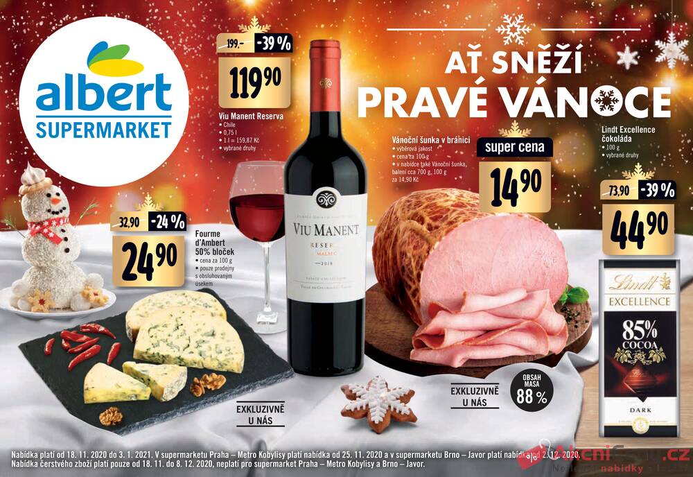 Leták Albert - Albert Supermarket katalog od 18.11. do 8.12.2020 - strana 1 Leták Albert - Albert Supermarket katalog od 18.11. do 8.12.2020 - strana 1