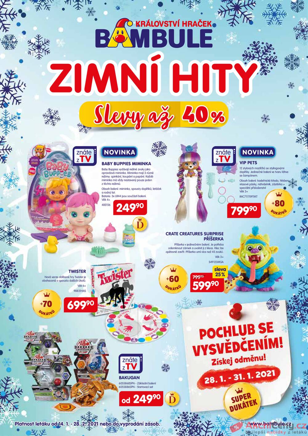Leták Bambule - Bambule od 14.1. do 28.2.2021 - strana 1 Leták Bambule - Bambule od 14.1. do 28.2.2021 - strana 1
