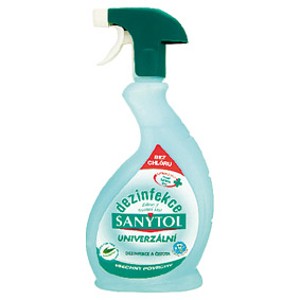 Sanytol univerzální dezinfekční čistič ve spreji, vybrané druhy BILLA