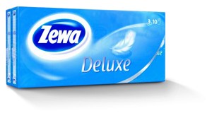 Zewa Deluxe papírové kapesníky 10×10 ks 3-vrstvé, vybrané druhy Košík.cz