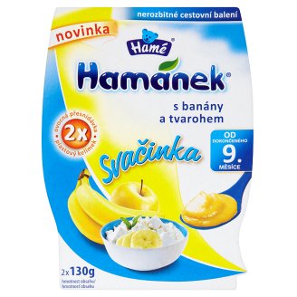 Hamánek Svačinka kojenecká výživa 2x130g, vybrané druhy Teta drogerie