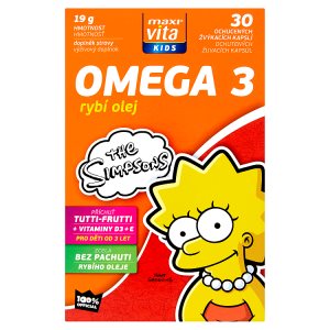 MaxiVita Kids Omega 3 rybí olej 30 kapslí 19g Kaufland
