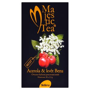 Biogena Majestic Tea Acerola & květ Bezu ovocno-bylinná porcovaná směs 20 x 2,5g
