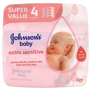 Johnson's Baby Extra sensitive vlhčené ubrousky 4 x 56 ks