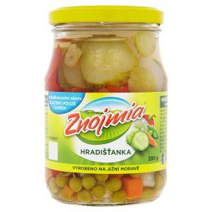 Znojmia Hradišťanka sterilovaná pikantní směs v kořeněném sladkokyselém nálevu 330g