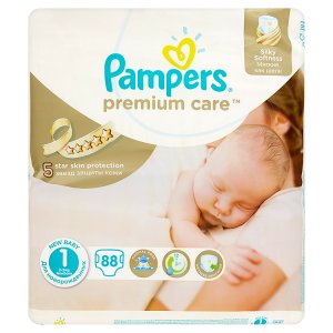 Pampers Premium care Dětské jednorázové plenky 1 Newborn 88 ks