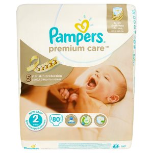 Pampers Premium care Dětské jednorázové plenky 2 New baby 80 ks