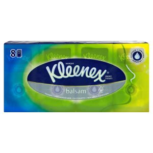 Kleenex Balsam papírové kapesníky 4 vrstvé 8 balíčků Globus