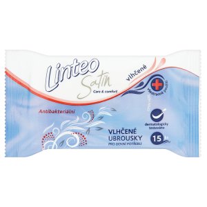 Linteo Satin Vlhčené ubrousky 15 ks Košík.cz