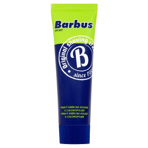 Barbus Sport pěnivý krém na holení s chlorofylem 75g Šlak