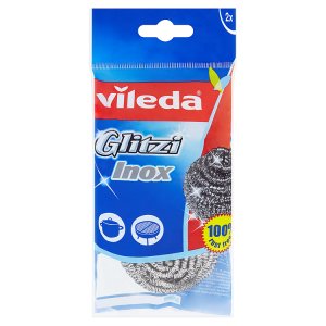 Vileda Glitzi Inox drátěnka 2 ks Košík.cz