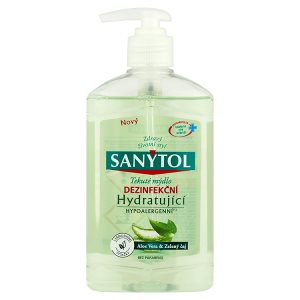 Sanytol Tekuté mýdlo hydratující aloe vera & zelený čaj 250ml Košík.cz